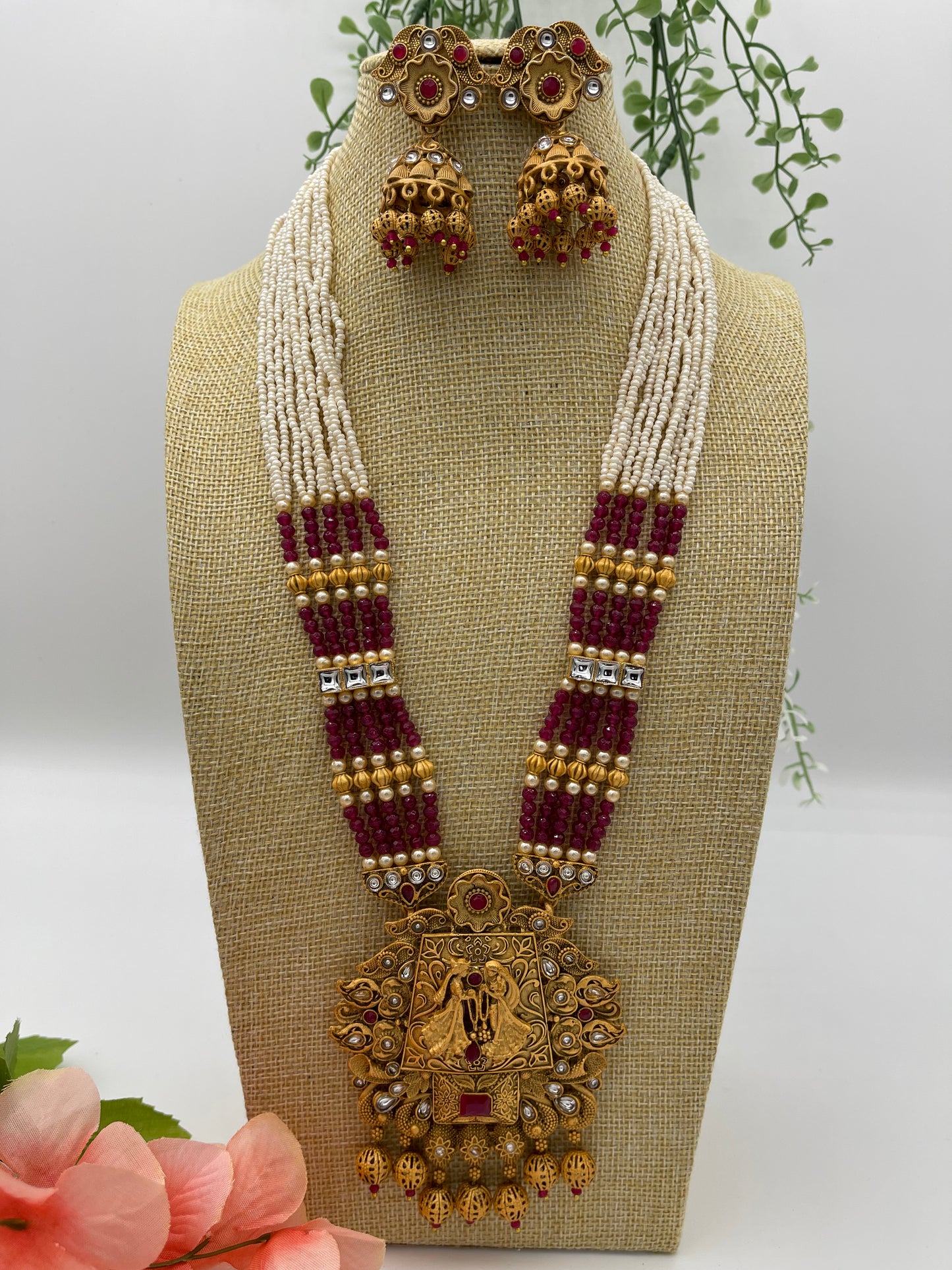 Vadhu Vara Long Necklace | Necklace by Adornly Designs