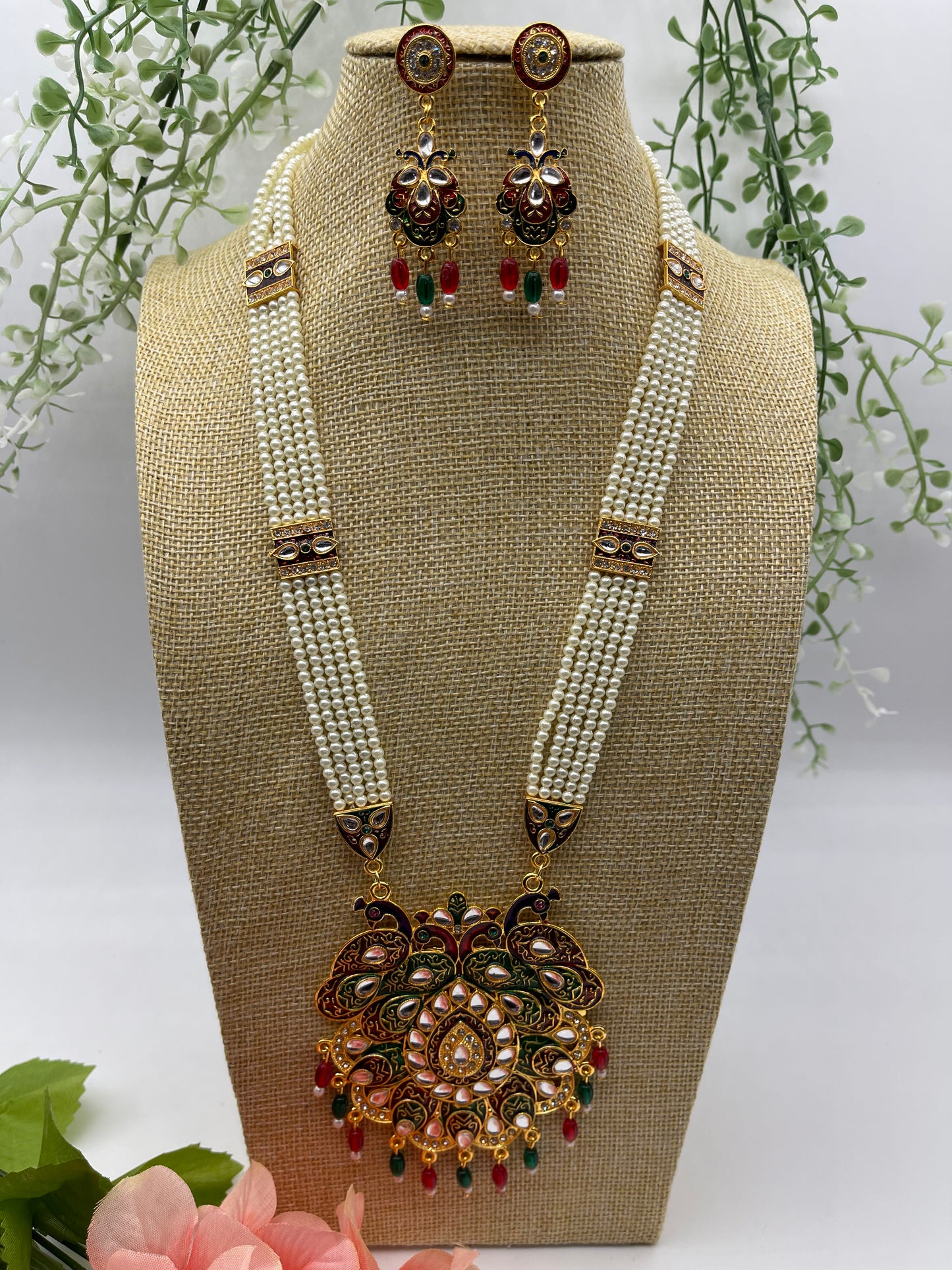 Navratri Mayur Necklace | Necklace by Adornly Designs