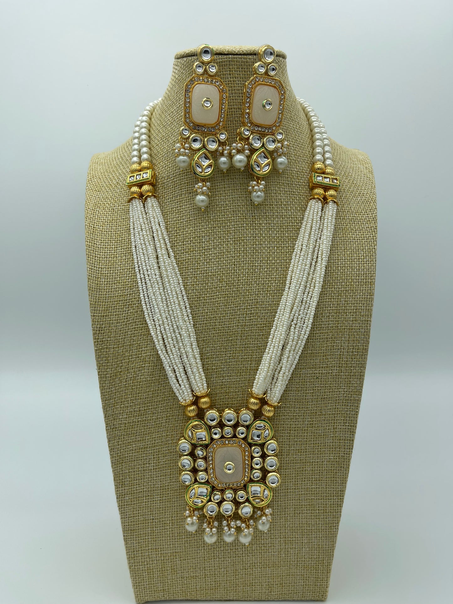 Chandrika Long Necklace | Necklace by Adornly Designs