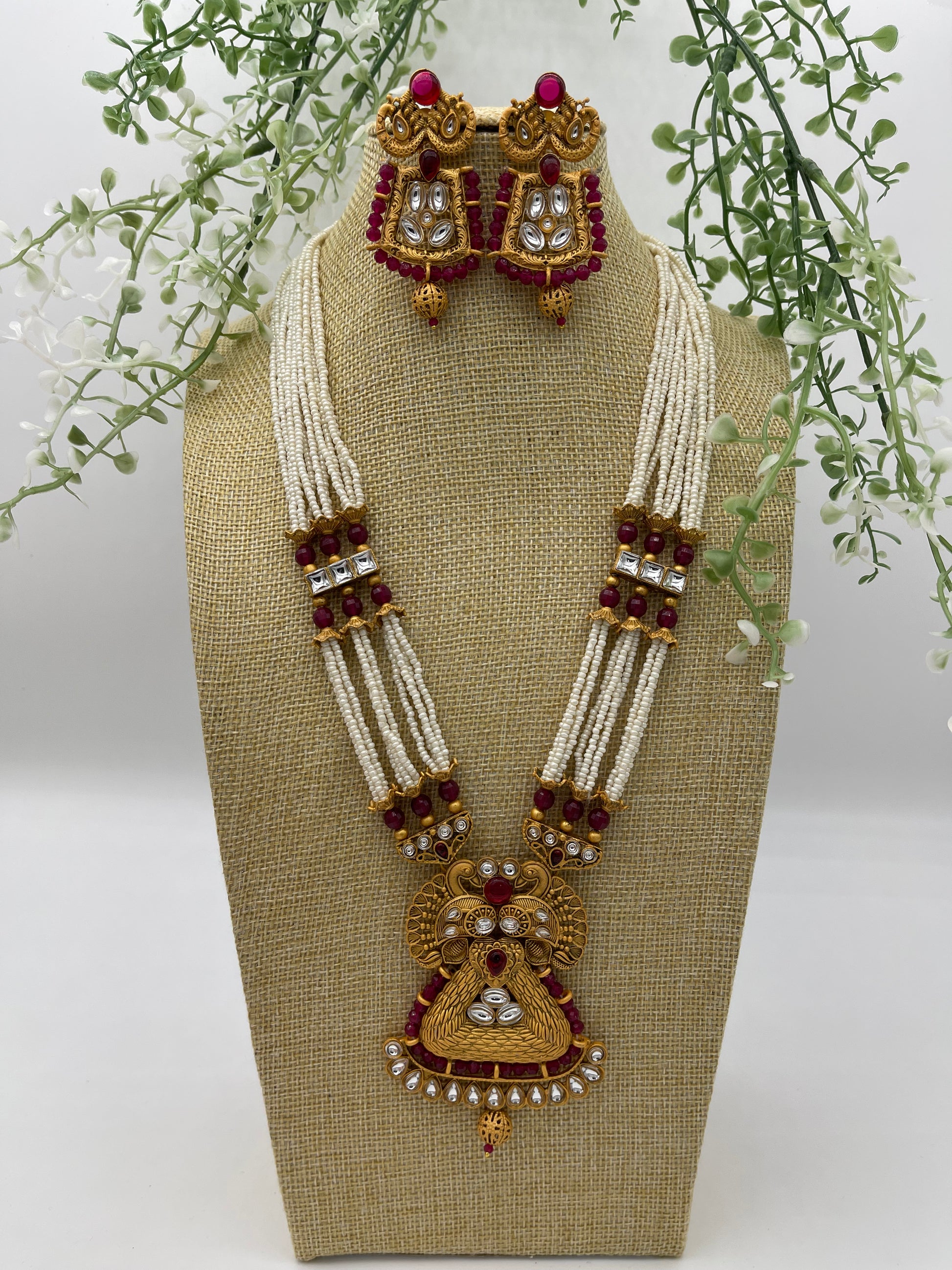 Nayana Long Necklace | Necklace by Adornly Designs