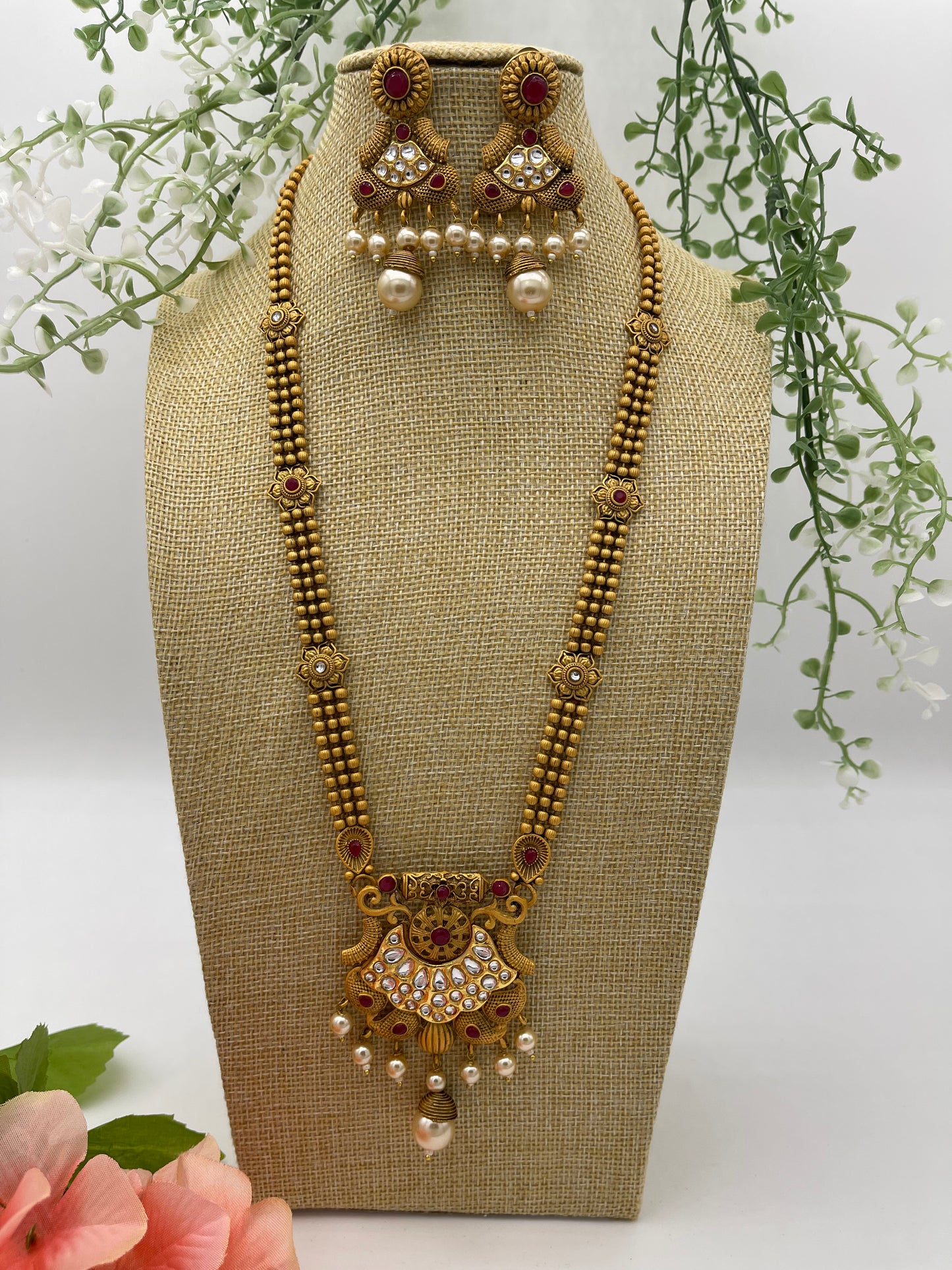Matt Gold Mandara Necklace | Necklace by Adornly Designs