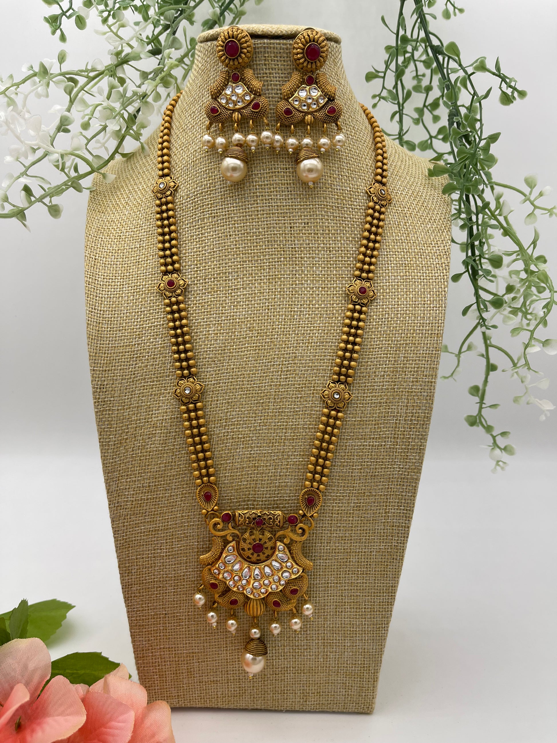 Matt Gold Mandara Necklace | Necklace by Adornly Designs