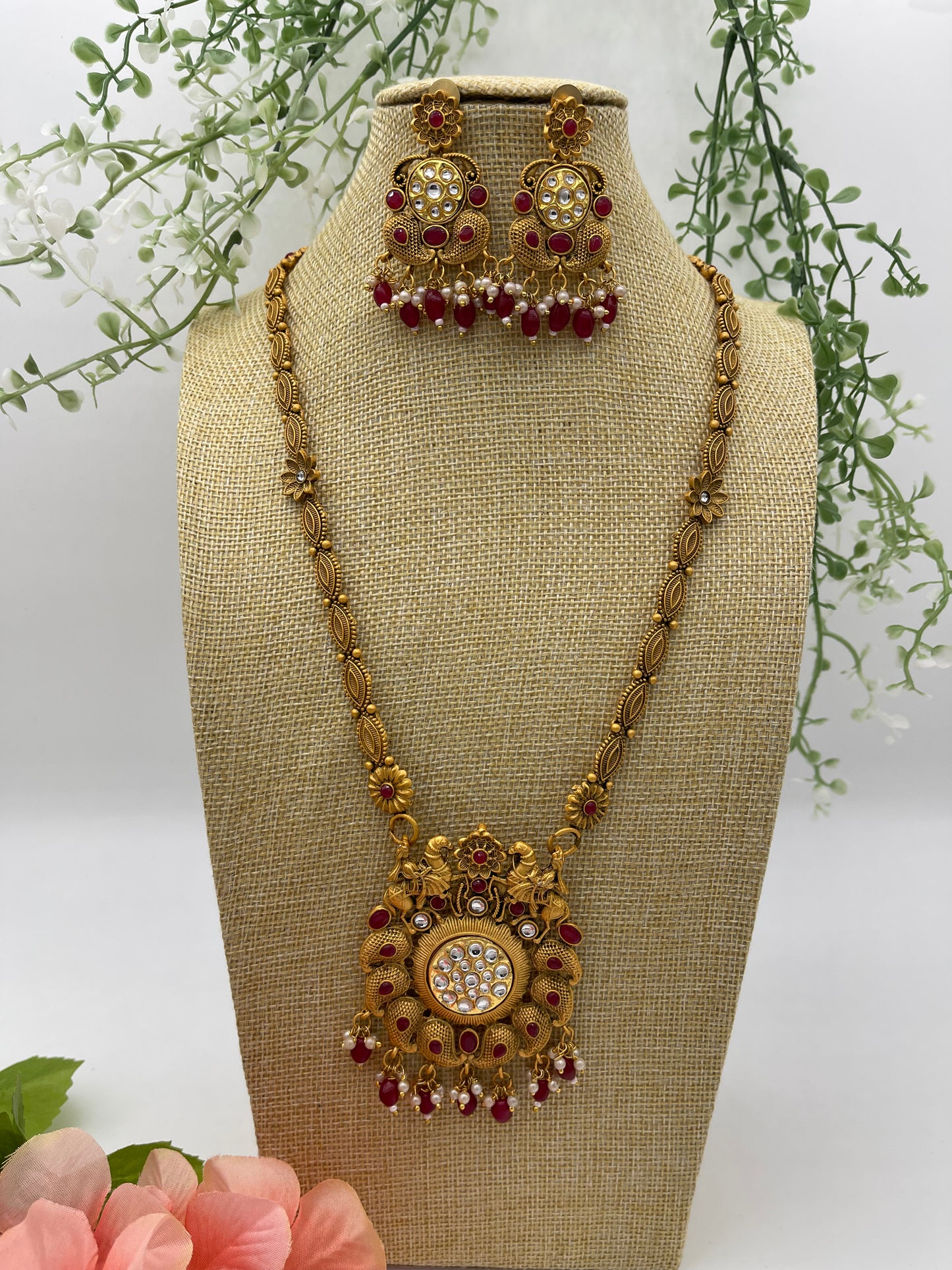 Raja Rani Necklace | Necklace by Adornly Designs