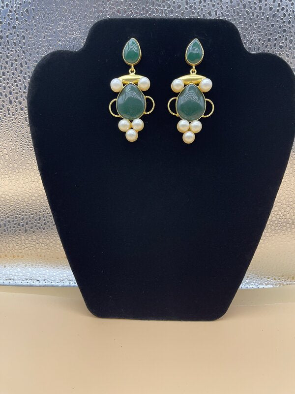 Silver Blue Sapphire Teardrop Earrings | Earrings by Adornly Designs