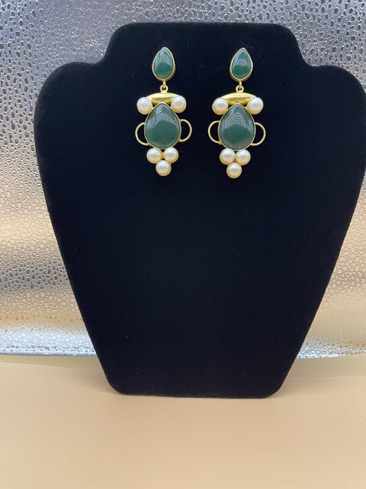 Silver Blue Sapphire Teardrop Earrings | Earrings by Adornly Designs